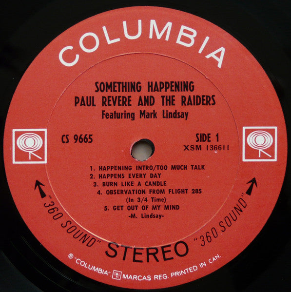 Paul Revere & The Raiders Featuring Mark Lindsay : Something Happening (LP, Album)