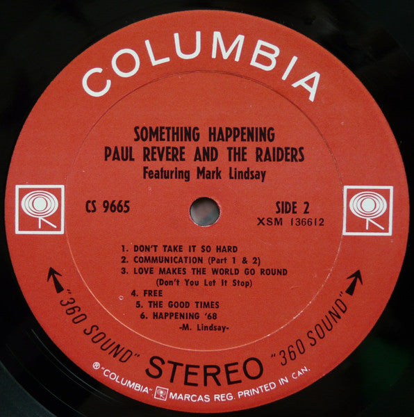 Paul Revere & The Raiders Featuring Mark Lindsay : Something Happening (LP, Album)