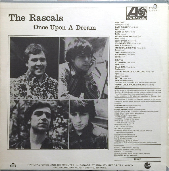 The Rascals : Once Upon A Dream (LP, Album)