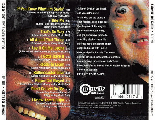 Smokin' Joe Kubek Featuring Bnois King : Bite Me (CD, Album)