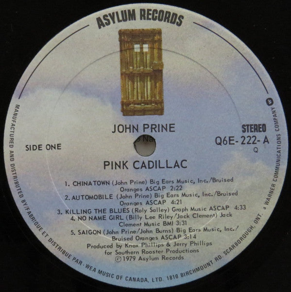 John Prine : Pink Cadillac (LP, Album)