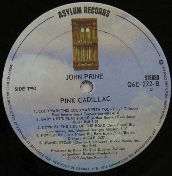 John Prine : Pink Cadillac (LP, Album)