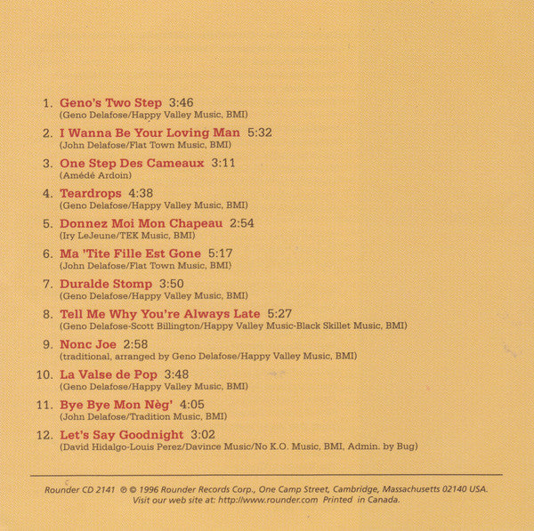 Geno Delafose And French Rockin' Boogie : That's What I'm Talkin' About! (CD, Album)