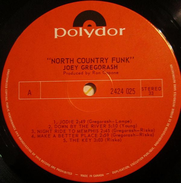 Joey Gregorash : North Country Funk (LP, Album)
