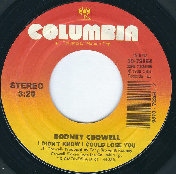Rodney Crowell : If Looks Could Kill (7", Single, Styrene, Car)