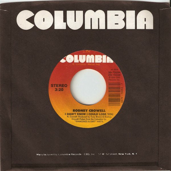 Rodney Crowell : If Looks Could Kill (7", Single, Styrene, Car)