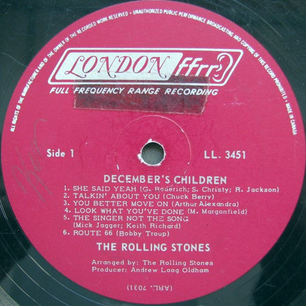 The Rolling Stones : December's Children (And Everybody's) (LP, Album, Mono)