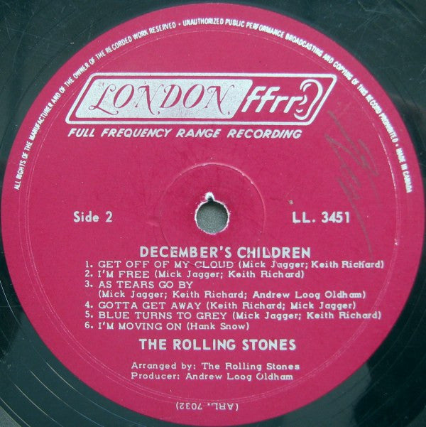 The Rolling Stones : December's Children (And Everybody's) (LP, Album, Mono)