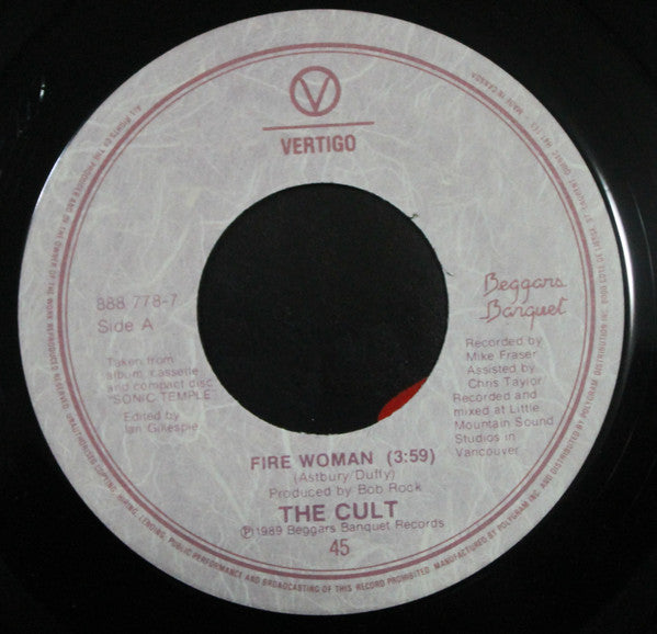 The Cult : Fire Woman (7", Single)