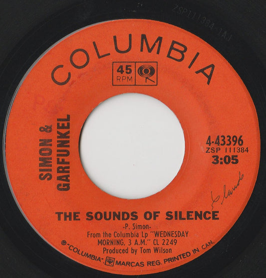 Simon & Garfunkel : The Sounds Of Silence (7", Single)