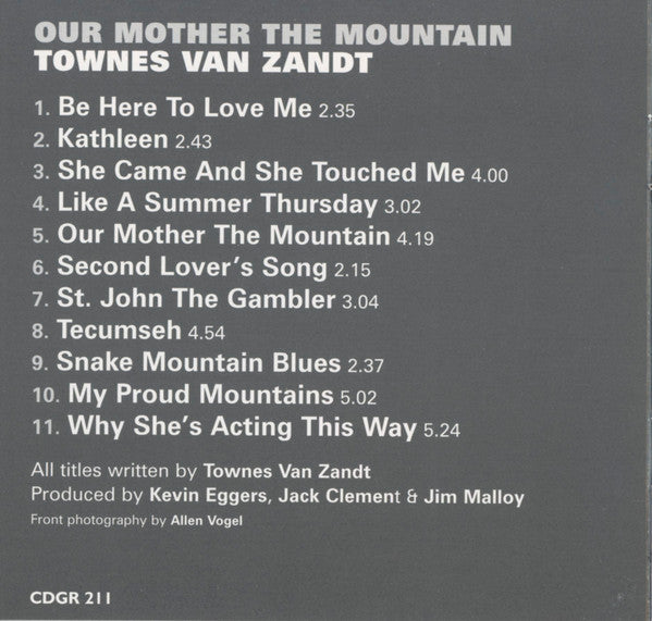 Townes Van Zandt : Our Mother The Mountain (CD, Album, RE)