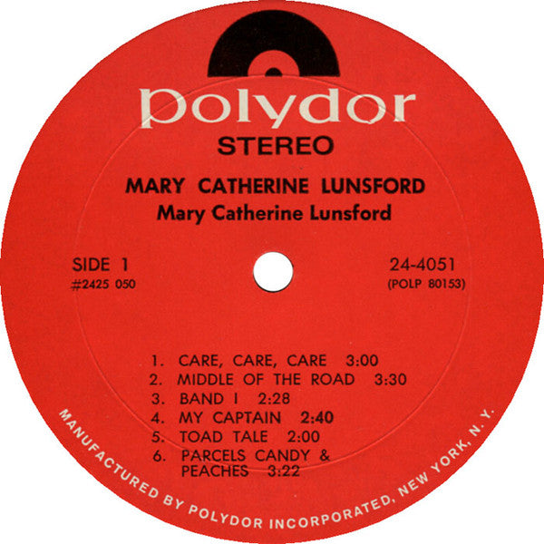 Cathy Lunsford : Mary Catherine Lunsford (LP, Album)