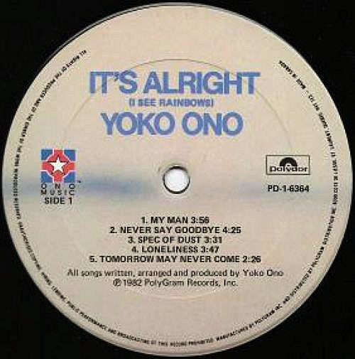 Yoko Ono : It's Alright (I See Rainbows) (LP, Album)