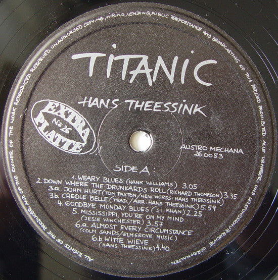 Hans Theessink : Titanic (LP)