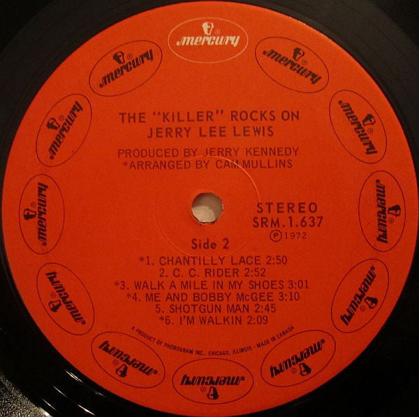 Jerry Lee Lewis : The "Killer" Rocks On (LP, Album)