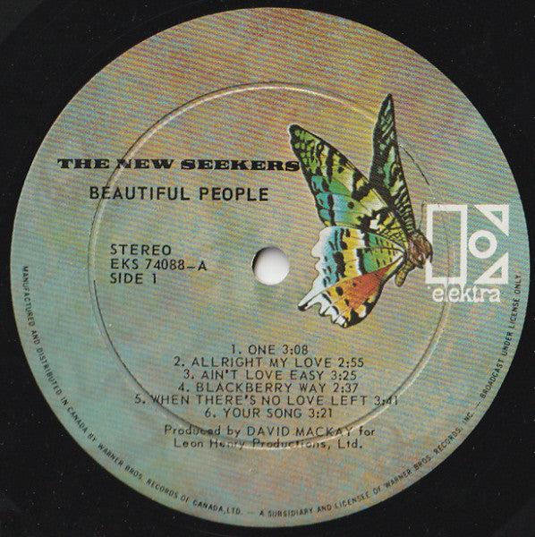 The New Seekers : Beautiful People (LP, Album)