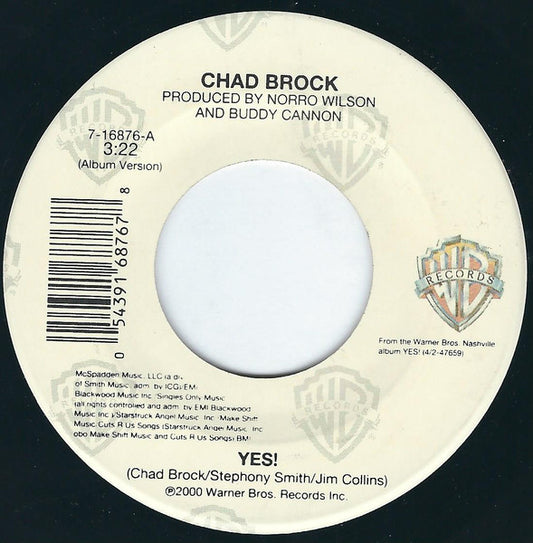 Chad Brock : Yes! (7", Single)