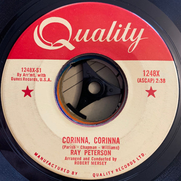 Ray Peterson : Corinna, Corrina  (7", Single)