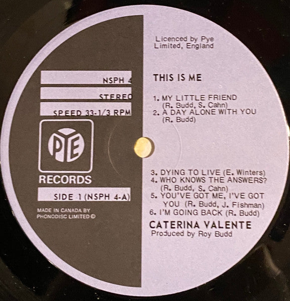 Caterina Valente : This Is Me (LP, Album)