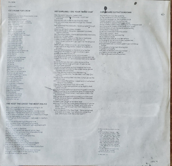 Captain Beefheart & The Magic Band : Ice Cream For Crow (LP, Album)