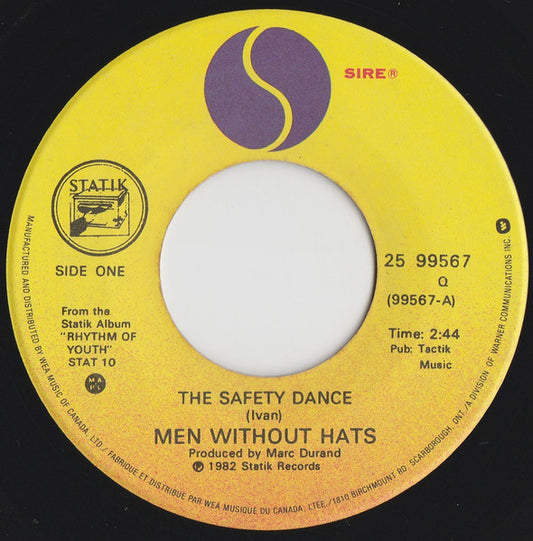 Men Without Hats : The Safety Dance (7", Single)