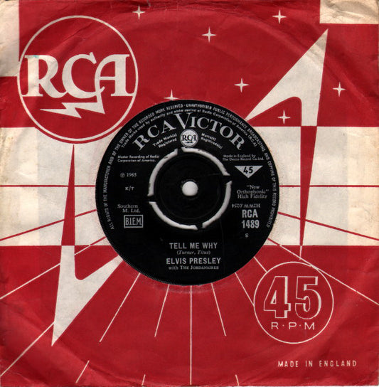 Elvis Presley with The Jordanaires : Tell Me Why (7", Single)