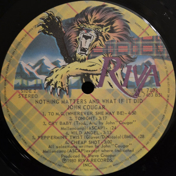 John Cougar* : Nothin' Matters And What If It Did (LP, Album)