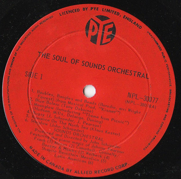 Sounds Orchestral : The Soul Of Sounds Orchestral (LP, Album, Mono)