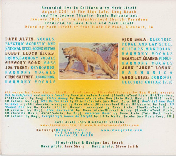 Dave Alvin And The Guilty Men : Out In California (CD, Album)