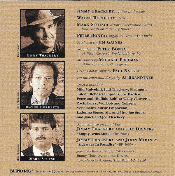 Jimmy Thackery & The Drivers : Trouble Man (CD, Album, Nim)