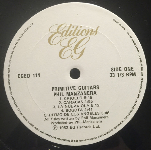 Phil Manzanera : Primitive Guitars (LP, Album)