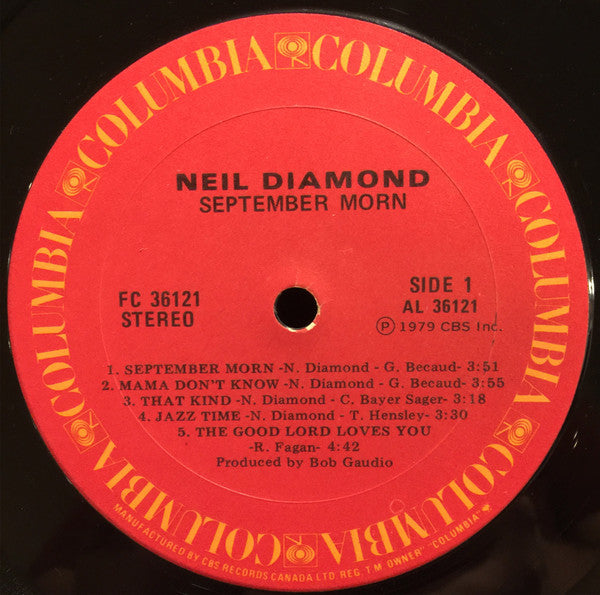 Neil Diamond : September Morn (LP, Album)