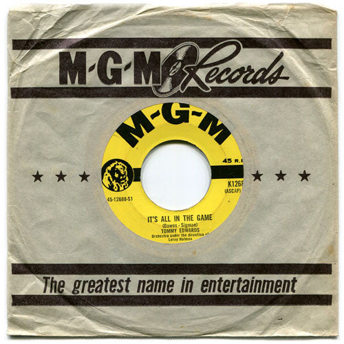 Tommy Edwards : It's All In The Game / Please Love Me Forever (7", Single)