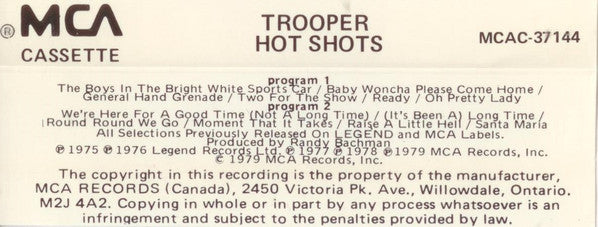 Trooper (4) : Hot Shots (Cass, Comp, RE, Dol)