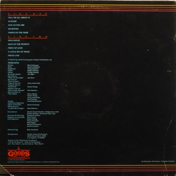Joe Egan : Stay As You Are (LP, Album)