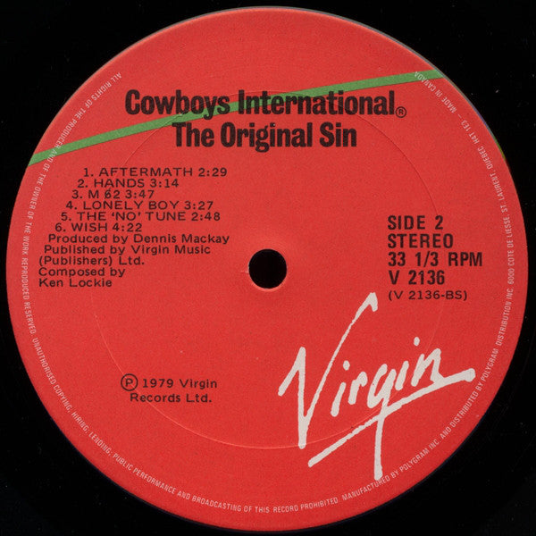 Cowboys International : The Original Sin (LP)