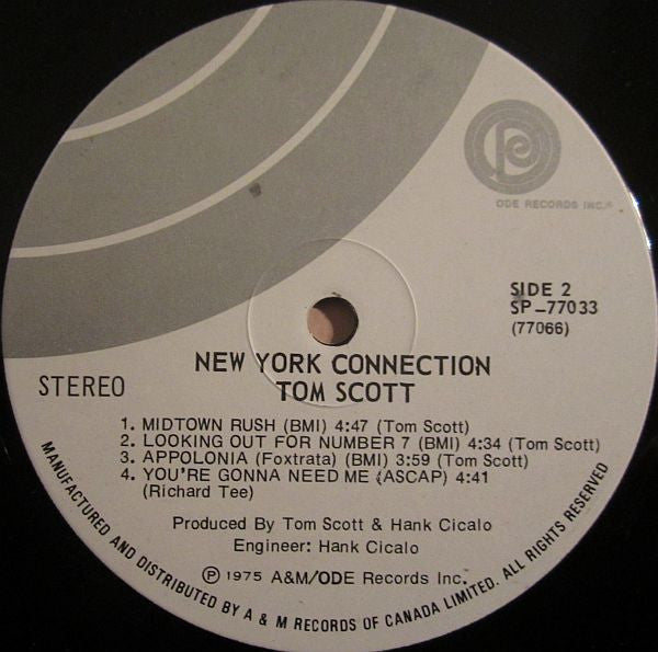 Tom Scott : New York Connection (LP, Album)