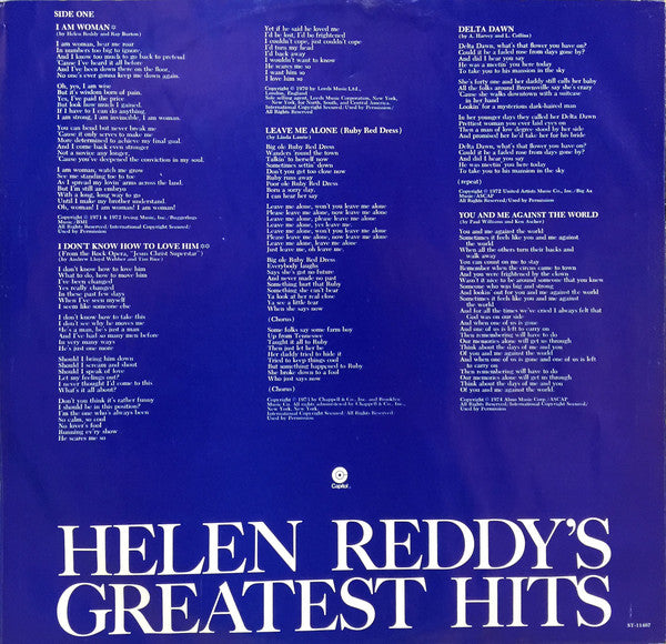 Helen Reddy : Helen Reddy's Greatest Hits (LP, Comp)