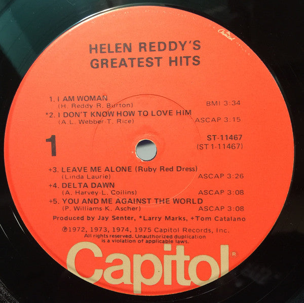 Helen Reddy : Helen Reddy's Greatest Hits (LP, Comp)