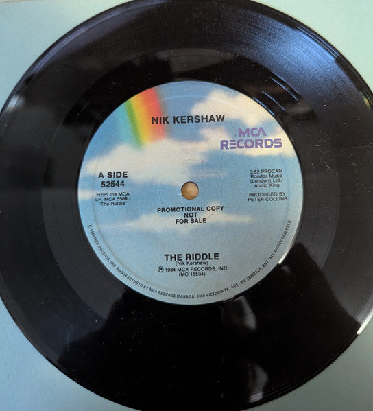 Nik Kershaw : The Riddle (7", Single, Promo)