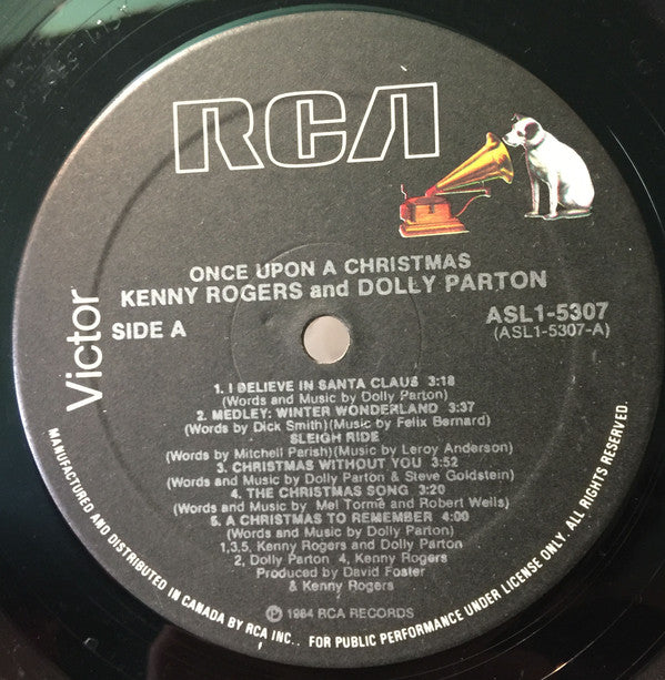 Kenny Rogers & Dolly Parton : Once Upon A Christmas (LP, Album)