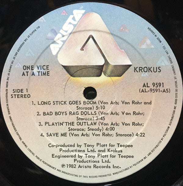 Krokus : One Vice At A Time (LP, Album)