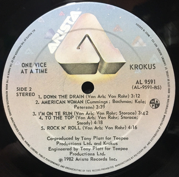 Krokus : One Vice At A Time (LP, Album)