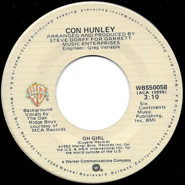 Con Hunley : Oh Girl (7", Spe)