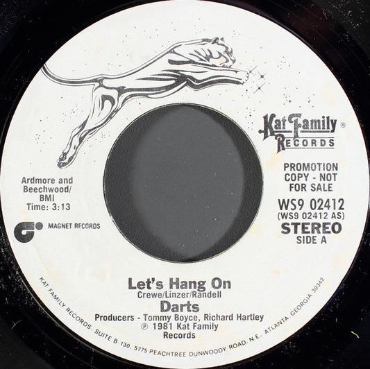 Darts : Let's Hang On (7", Promo)