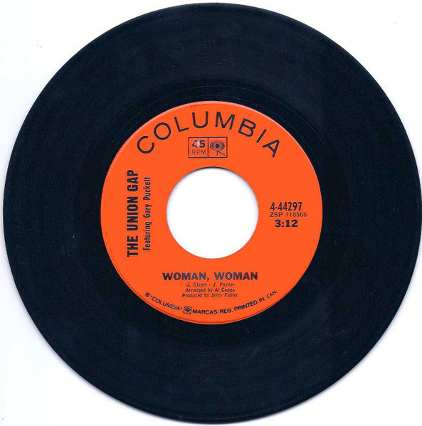 The Union Gap Featuring Gary Puckett* : Woman, Woman / Don't Make Promises (7", Single)