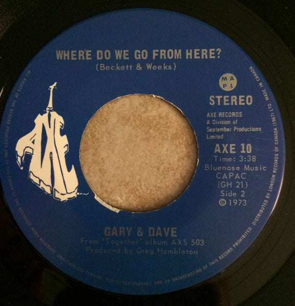 Gary & Dave : Could You Ever Love Me Again (7", Single)