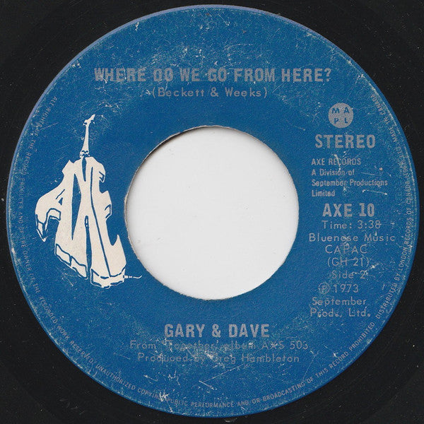 Gary & Dave : Could You Ever Love Me Again (7", Single)