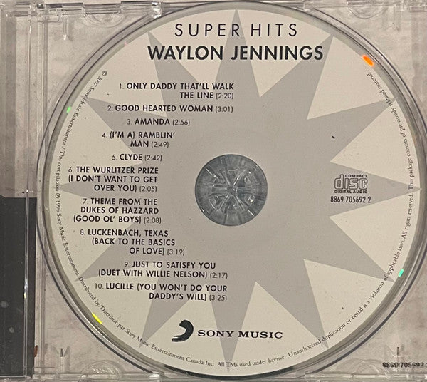 Waylon Jennings : Super Hits (CD, Album, Comp, RE)
