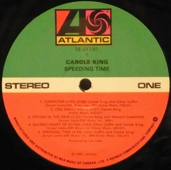 Carole King : Speeding Time (LP, Album)